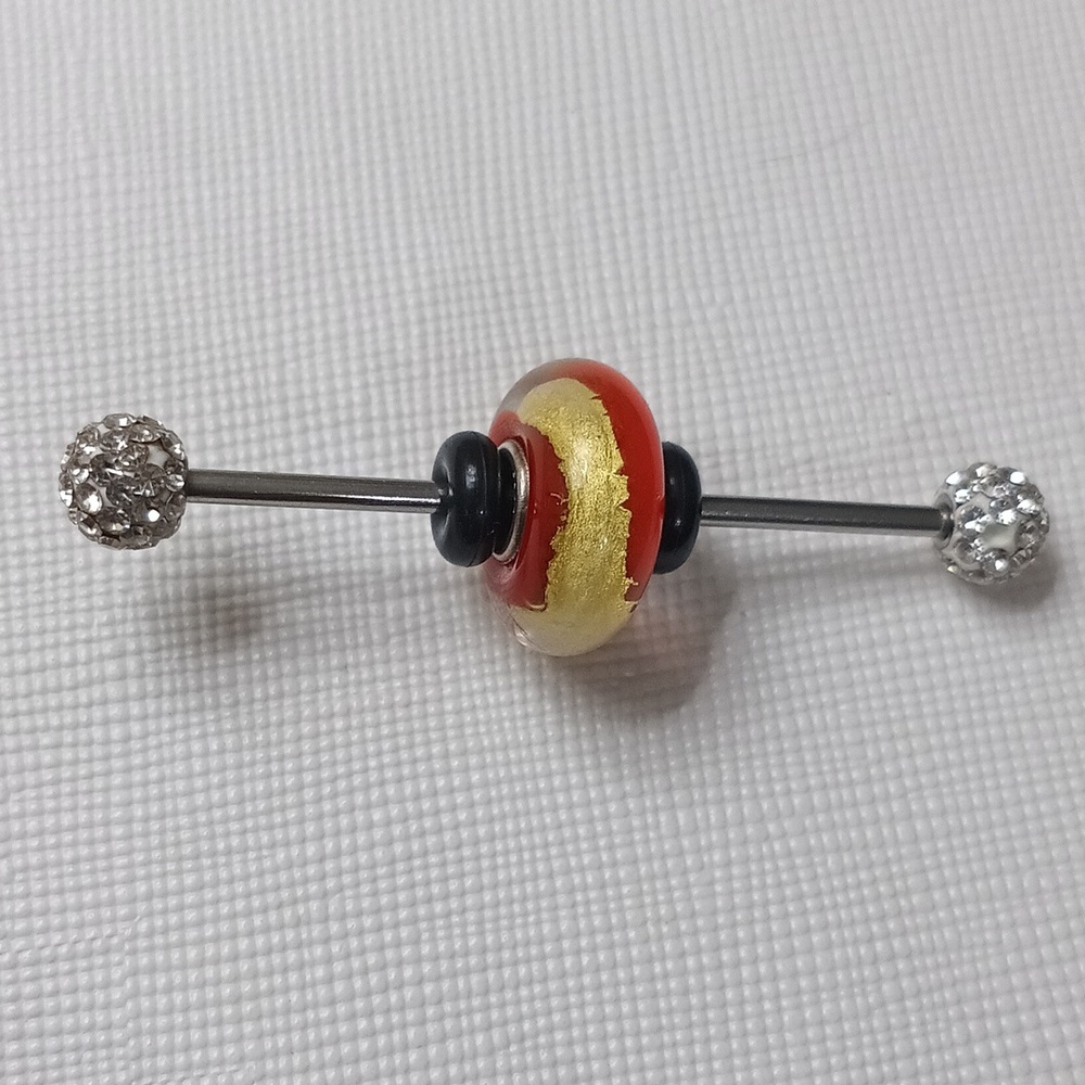 Trollbeads Beads Red Root Chakra Gold Glass Murano Silver 925 Bead